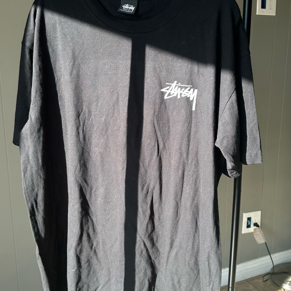 Blue Scorpion Stussy Black Men's T-Shirt - Large